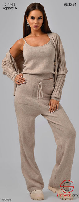 Трикотажный костюм тройка женский - Bruno фото 2