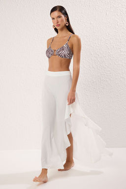 TRENDYOLMILLA Siyah Dokuma Volanl? Maxi Plaj Etegi TBESS21ET0155 фото 3