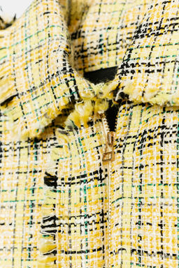 CHAQUETA CUADROS TEXTURA ZW COLLECTION / Amarillo - Zara фото 7