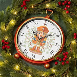 Часы настольные/настенные "Щелкунчик", интерьерные, плавный ход, 26х32 см, красно-золотистый 1097209