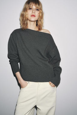 BOAT NECK KNIT SWEATER - Zara фото 4