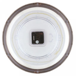 Часы настенные "Энигма" д35см, h5,5см, мягкий ход, циферблат белый/перламутровый; цифры арабские, черный; корпус пластик, прозрачный, золотая отводка; в коробке (Китай)