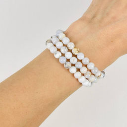 Бусины для украшений из Кахолонга (65 бусин) 39 см