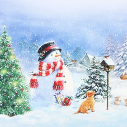 Набор Этель Рождественский вечер: скатерть 110х150 см, с ВГМО, салф. 40х40 см - 4 шт.  фото 4