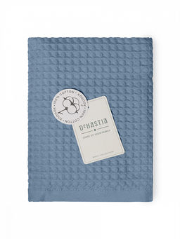 Полотенце для лица 50x90 синий вафельное полотно