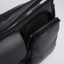 Сумка женская с карманами кожзам, графит