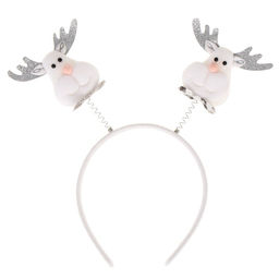 Ободок новогодний карнавальный «Олень», серебряный