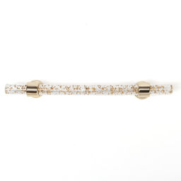 Ручка-скоба CAPPIO PK106, м/о 128 мм, d=12 мм, пластик, цвет прозрачно-золотой/золото