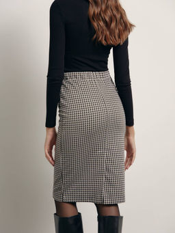 CONTE Юбка прямого силуэта в гусиную лапку LU 1414 dogtooth dogtooth