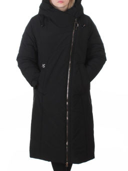 M-9102 BLACK Пальто зимнее женское (верблюжья шерсть, 120 гр. холлофайбер)