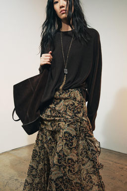 ZW COLLECTION PAISLEY LONG SKIRT - Zara фото 2