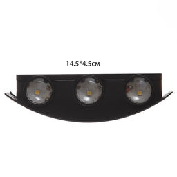 Бра BayerLux «Эссен», 6хLED, 6 Вт, 4000К, IP66, чёрный, 17×4.8×9 см