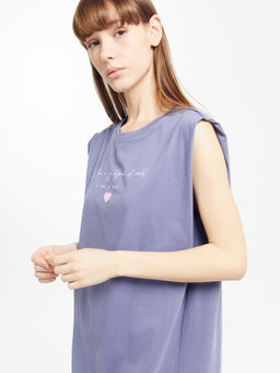 Туника женская домашняя в синем цвете с печатью - Mark formelle фото 2