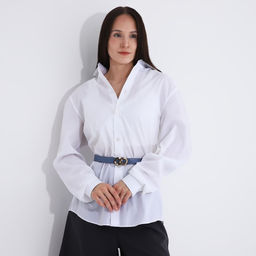 Ремень женский, ширина 2,2 см, пряжка металл, цвет серо-голубой - Simaland фото 3