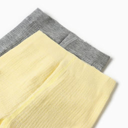 Колготки детские Крошка Я BASIC LINE, набор 2 пары, рост 86 - 92 см, серый, желтый