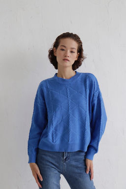 10019 Джемпер базовый голубой - Martichelli фото 4