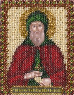 Набор для вышивания PANNA CM-1213 Икона Св.Благоверного Даниила Московского 8.5 х 10.5 см