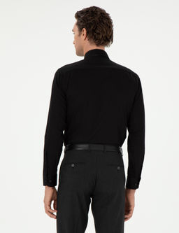 Siyah Slim Fit Pamuklu Klasik G_mlek - Cacharel фото 5