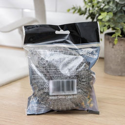 Цена за 5 шт. Губка для посуды металлическая Raccoon, плетёная, оцинкованная, 30 г