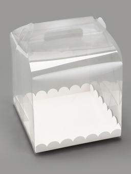 PVC Коробка для торта, прозрачная, 20×20×20 см