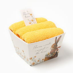 Набор полотенец Этель Кролик с цветами 35х50 см - 3 шт, 100% хл, махра 340 г/м2  фото 14