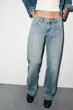 JEANS TRF WIDE LEG TIRO BAJO / Azul / Gris - Zara фото 12