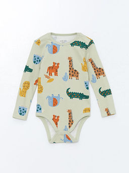 Bask?l? Erkek Bebek ??t??tl? Bodysuit 2li