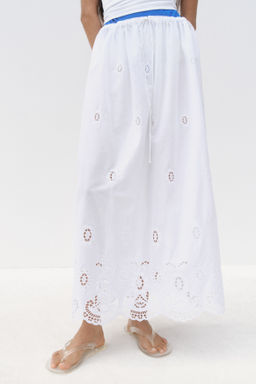 Falda en bordado ingl?s con cord?n de ajuste - H&m фото 5