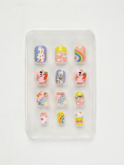 Детские накладные ногти «Милый зайка», 12 шт.
