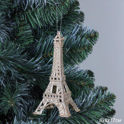 Новогоднее украшение Эйфелева башня 17 см / LCS-009 /уп 36/144/ золото - Галеонтрейд фото 3
