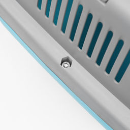 Переноска пластиковая Неон 48х32х29,5 см, вес животного до 12 кг, серо-голубая - Пижон фото 13