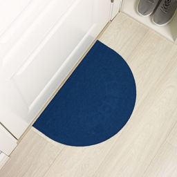 Коврик придверный Доляна «Спираль», полукруглый, влаговпитывающий, без окантовки, 38×58 см, цвет МИКС
