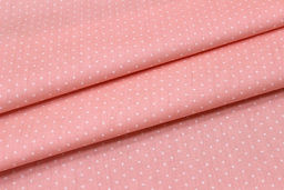 Сатин Белое пшено на св.лососевом, ш.1.60м, хлопок-100%, 110гр/м.кв - Купава фото 3