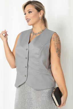 Жилет П-2228/17 Цвет:серый - Леди Агата фото 6