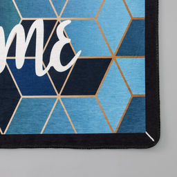 Коврик для ванной Доляна Кубы, 4060 см, чёрно-синий фото 3