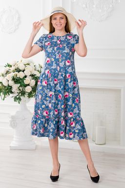 Платье женское из кулирки Кармелита Розы - Амадэль фото 8