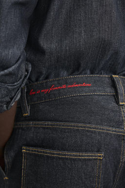 EMBROIDERED HEART DENIM CHINO TROUSERS - Zara фото 20
