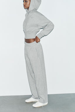 METALLIC THREAD FLEECE TROUSERS - Zara фото 3