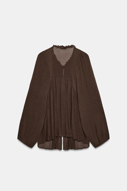 FLOWING SHIRT WITH RUFFLE TRIMS - Zara фото 7