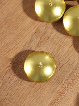 Набор свечей плавающих «Овал», 6 шт., золотистая, 4×2 см