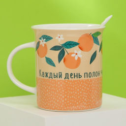 Подарочный набор «Выбирай счастье»: кружка 300 мл, ложка, подставка