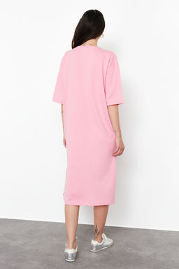 Mor Nak?sl? Relaxed/Rahat Kesim Bisiklet Yaka Midi Orme Elbise TWOSS21EL0175 - Trendyolmilla фото 19