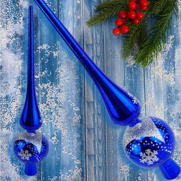 Елочное украшение верхушка пика на елку 28см