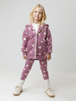 КР 302826/темная орхидея,сердечки к591 джемпер (толстовка) для дев - Crockid фото 3