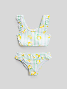 ACOOLA / Костюм купальный детский для девочек Missuri желтый принт  фото 2