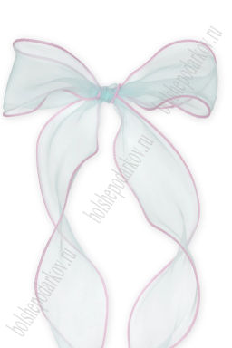 Лента органза с декоративным швом 6 см*10 ярд (SF-7853) голубой