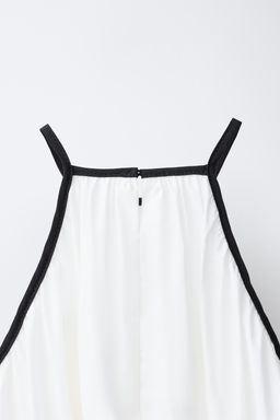 VESTIDO LAZO CUELLO HALTER / Blanco - Zara фото 7