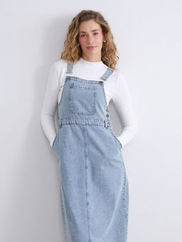 Kare Yaka Jean Elbise