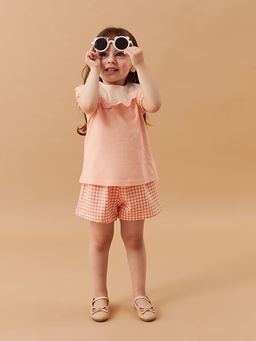 Bebe Yaka K?sa Kollu K?z Bebek Ti??rt - Waikiki фото 2