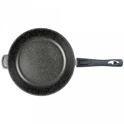 Сковорода с тефлоновым покрытием д28см "Гранит", h7см, s0,42см, съемная ручка из термостойкого пластика (Россия)